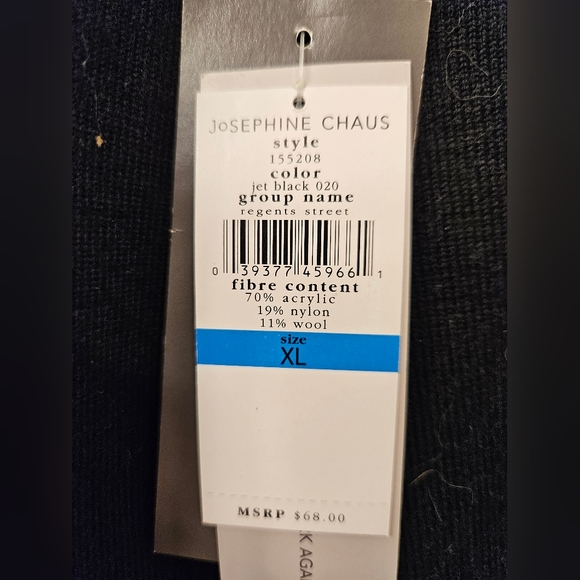 NWT - Josephine Chaus Black Shawl/Sweater/Wrap - Size XL - Picture 6 of 7